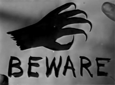 Iron Claw--warning note