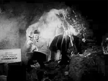 Ace Drummond--cave shootout