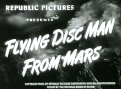 Flying Disc Man from Mars--titles