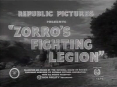 Zorro's Fighting Legion--titles