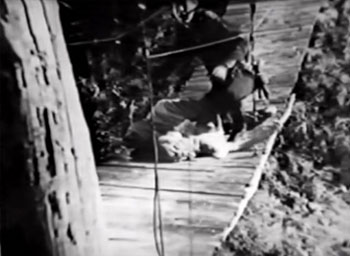 Rustlers of Red Dog--bridge about to go