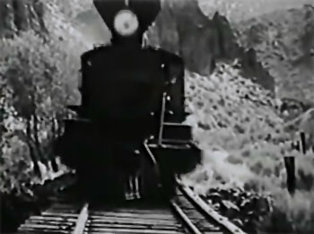 Roar of the Iron Horse--trestle cliffhanger 2