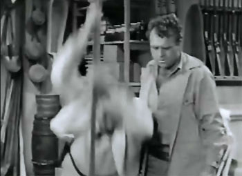 Jungle Drums of Africa--spear cliffhanger