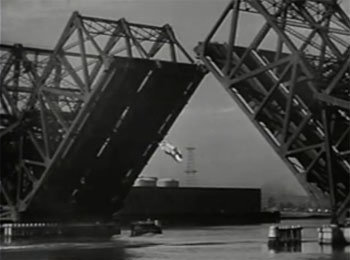 Green Hornet Strikes Again--drawbridge cliffhanger