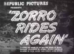 Zorro Rides Again titles