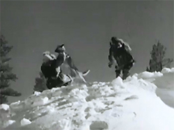 Canadian Mounties vs. Atomic Invaders--dog attack 1