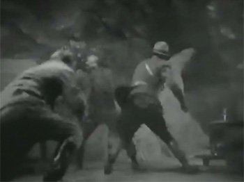 Canadian Mounties vs. Atomic Invaders--fistfight