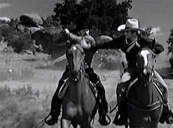 King of the Texas Rangers--horseback fight