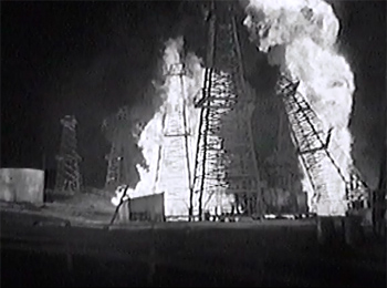 King of the Texas Rangers--oil fire 1