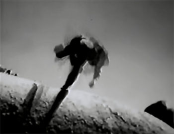 Cody of the Pony Express--cliff fall 1