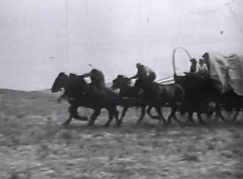 Custer's Last Stand--wagon-team climb