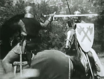 Adventures of Sir Galahad--horseback battle