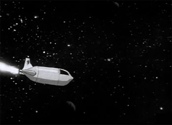 Captain Video--cartoon rocket