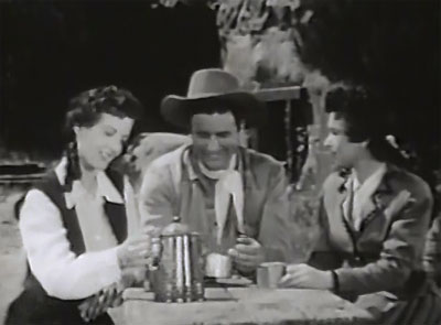 Riding with Buffalo Bill--Vallin and girls