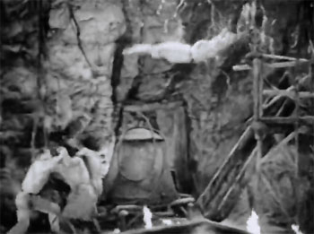 Jungle Girl--cave fight