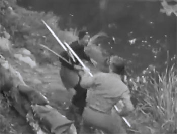 Mysterious Island--spear fight