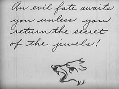 Sign of the Wolf--warning note