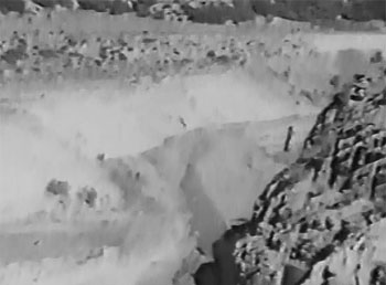 Blazing the Overland Trail--cliff