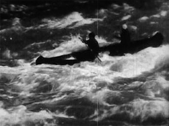 Clancy of the Mounted--canoe in rapids