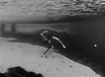 Robinson Crusoe of Clipper Island--croc fight