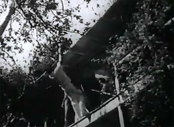 New Adventures of Tarzan--balcony fall