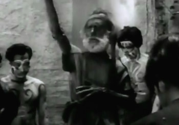 New Adventures of Tarzan--high priest and followers